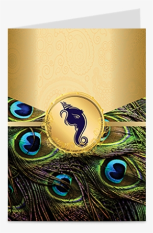 Artistic Ganesha Wedding Invitation Card - 3d Hd Wallpaper Of Peacock Feather #227032