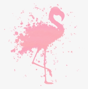 Pink Watercolor Flamingo Png #227294