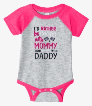 I'd Rather Be Racing W/mommy Embrd Onesie - Big And Little Sister And Brother Jerseys #227355