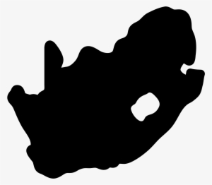 Graphic Black And White South Map Filled Icon - South Africa Map Icon #227638