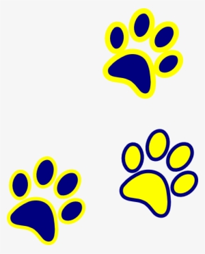 How To Set Use Blue/gold Paw Print Svg Vector #227743