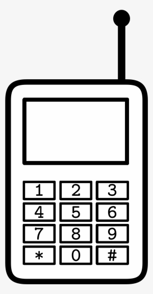 Images For Cell Phone Clip Art Black And White - Cellphone Black And White #227850