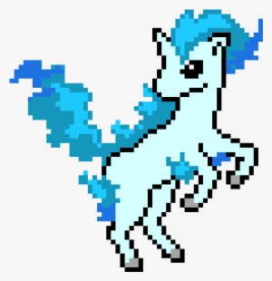 Blue Fire Ponyta - Pixel Art Pokemon #228766