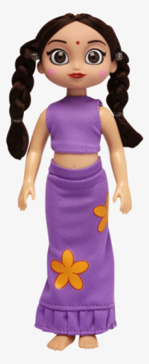 Girls Chutki Doll With Printed Outfit - Chota Bheem Chutki Dress #229728
