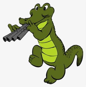 Jpg Black And White Musical Crocodile Colour Big Image - Crocodile Picture To Colour #229754