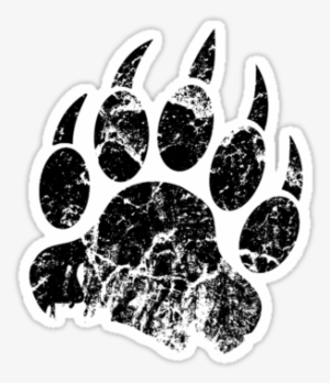Bear Claw Print Black" Stickers By Sirkib - Sweatshirt #2200433