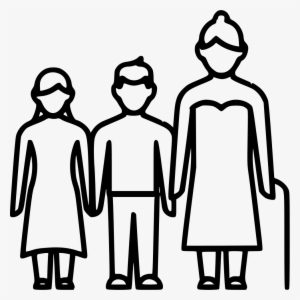 Grandma Grandchildren Comments - Mother Daughter Son Drawing #2201330