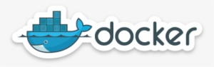 Docker Logo Wtype Shaped Sticker Unixstickers Docker - Docker Free #2202320