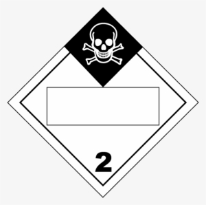 Blank Inhalation Hazard Class 2 Placard - Dangerous Goods #2202625