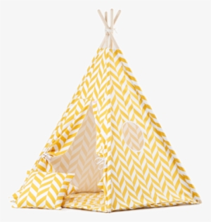 Mustard Herringbone Teepee Set - Tipi #2203591