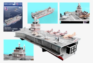 3d Jigsaw Puzzle - Daron Aircraft Carrier 3d Puzzle 60-piece #2203733
