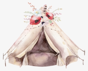 Jodee's Teepee Weekender Event Schedule - Watercolor Teepee #2203763