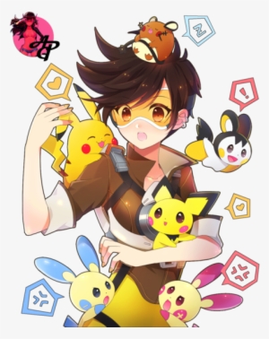 Pokemon, Tracer, And Electric Types Image - Overwatch And Pokemon #2205009