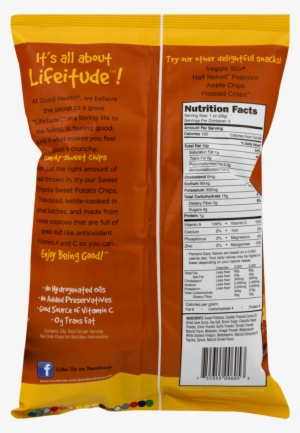 Good Health® Kettle Potato Chips, Sweet Potato Sweet - Good Health Jalapeno Avocado Oil Kettle Chips - 5 Oz #2205144