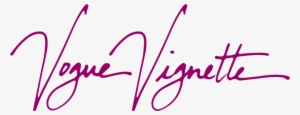 Vogue Vignette Logo Raspberry - Calligraphy #2205797