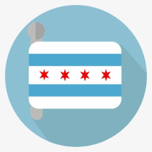 Official Chicago Flag Png - Chicago Flag Icon Png #2205941