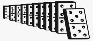 Banner Black And White Download Dominoes Game Clipart - Domino Vector #2206112