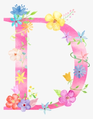 Stylish And Delicate Flower Letter Transparent Ornament - Letter #2206312