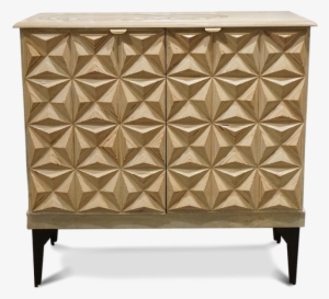 Gold Leaf Contour Prismic Console Table #2207375