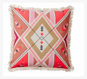 Maya Tribal Pink Pattern Cushion - Cushion #2207499
