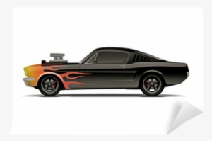 Castomized Muscle Car With Supercharger And Flames - Muscle Car #2207978