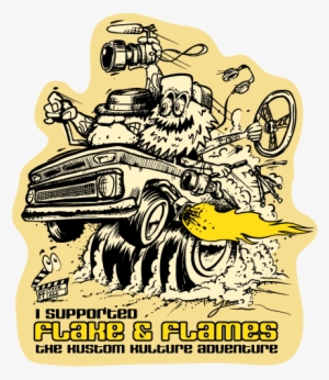 Flake & Flames Support Sticker - Illustration #2208263