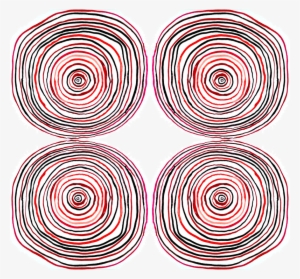 Concentric Circles Red Orange Watercolor Fabric - Enero Kółka Do Deskorolki #2208889