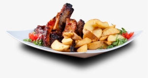 Bbq Ribs - French Fries And Meat Png #2208914