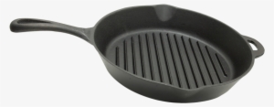 12″ Seasonned Cast Iron Skillet With Ribs - Seasoning #2209857