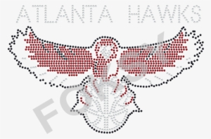 Atlanta Hawks Logo Hot Fix Rhinestone Iron On Transfer - Eagle #2210873