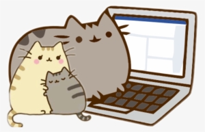 Pusheen Writing Gif Clipart Pusheen Cat - Pusheen Computer #2212396