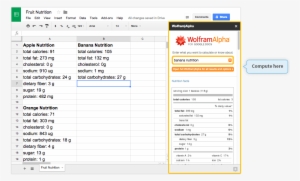 Wolframalpha Add Ons For Google Drive Doc Spreadsheet - Google Sheets Sidebar Form #2212483