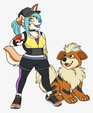 Sky And Growlithe - Cartoon #2213550