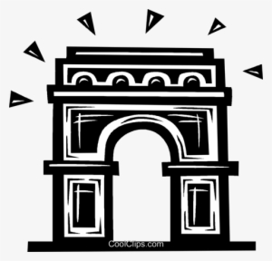 Arc De Triomphe Royalty Free Vector Clip Art Illustration - Arc De Triomphe Clip Art #2214111