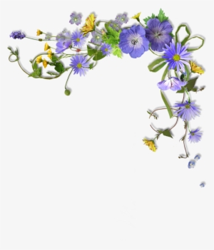 Фотки Flower Border Clipart, Page Borders, Frame Background, - Png Transparent Flower Corner Png #2215500