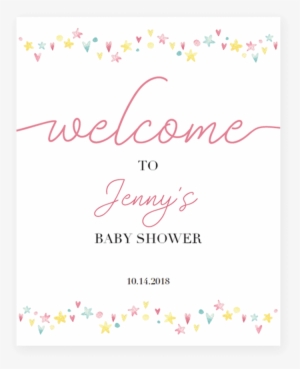 Personalized Welcome Sign For Pink Baby Shower By Littlesizzle - Baby Shower #2216012