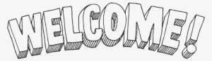 Graphic Transparent Library Collection Of Sign High - Clip Art Welcome Black And White #2216537