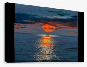 Red Moon Rising Canvas Print - Led-backlit Lcd Display #2216768