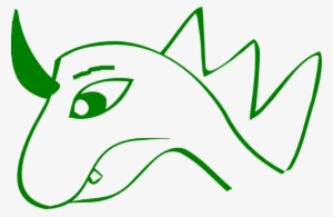 Dragon Outline Clip Art - Dragon Head #2217964