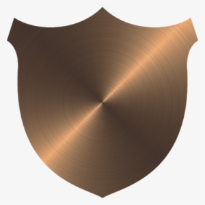 Shield 3 Flat Brushed Circular Copper Metallic Metal - Shield Texture Png #2219594