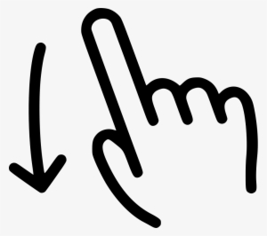 One Swipe Down Scroll Comments - Scroll Down Finger Icon #2219989