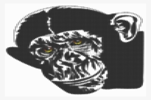 Abstract Chimpanzee Halftone - Smile #2220902