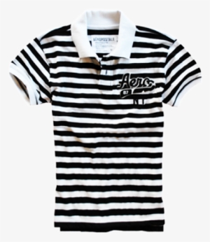 ~aeropostale Black & White Stripes Polo Tshirt - Guess Jeans X Asap Rocky T Shirt #2221363