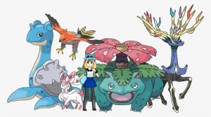 @lcnghandwrittennote Requested Me To Draw Her Team - Pokémon X [3ds Game] #2222266