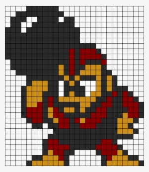Bomberman Megaman Perler Bead Pattern / Bead Sprite - 8 Bit Mega Man Bomb Man #2222507