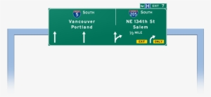 Caltrans Likes To Keep Their Signs Limited To 10' Tall, - Arrow Road Signs Png #2223514