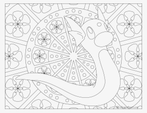 Dratini - Mandala Coloring Pages Pokemon Mew - Free Transparent PNG