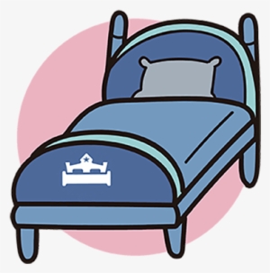 Rate Hotel Beds Bed Icon With Logo On Bedhead - Łóżko Ilustracja #2226069