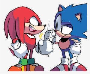Transparent Image Of Sonic And Knuckles Being Bros - Sonic Mega Drive Knuckles #2226345