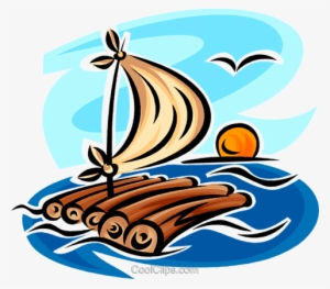 Raft Royalty Free Vector Clip Art Illustration - Raft Clip Art #2227908